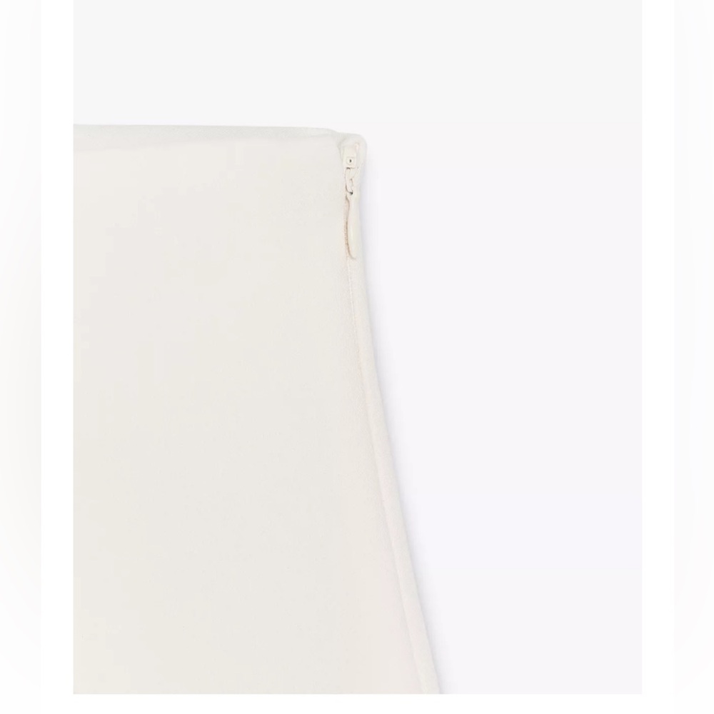 ZARA White High Waisted Wide Leg Culottes Pant - Picture 7 of 8